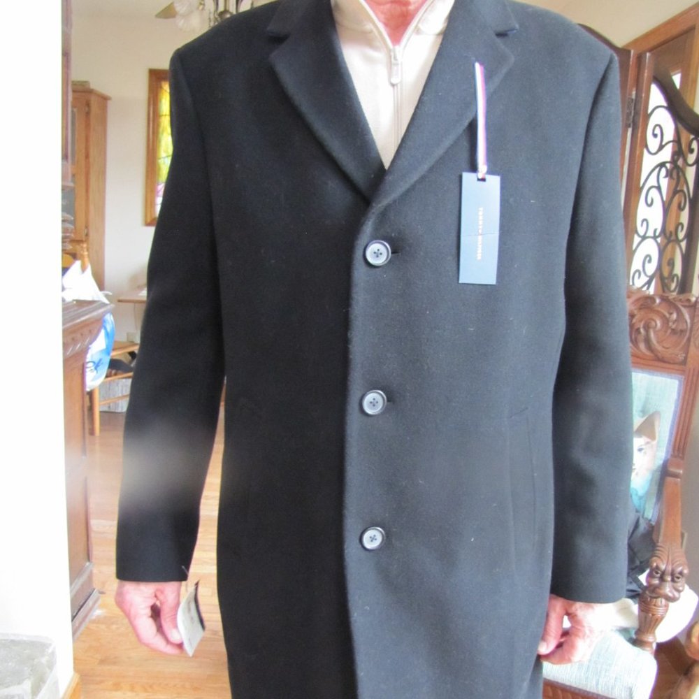 Men's Wool Blend Overcoat 42 Reg. Tommy Hilfger